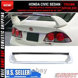 06-11 Civic Mugen RR Carbon Top Trunk Spoiler Painted Taffeta White