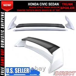 06-11 Civic Mugen RR Carbon Top Trunk Spoiler Painted Taffeta White