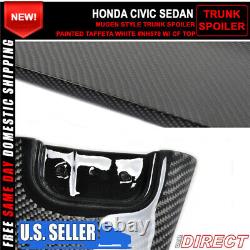 06-11 Civic Mugen RR Carbon Top Trunk Spoiler Painted Taffeta White