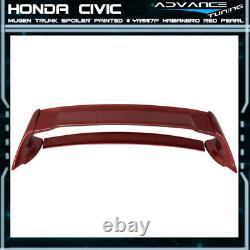 06-11 Civic Mugen Style Trunk Spoiler Painted #YR557P Habanero Red Pearl