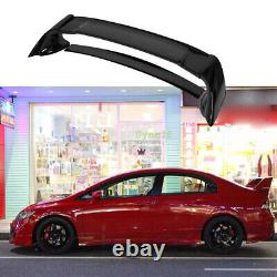 06-11 Gloss Blk Painted Rear Trunk Spoiler Wing JDM Mugen Style For Honda Civic