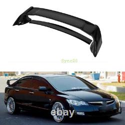 06-11 Gloss Blk Painted Rear Trunk Spoiler Wing JDM Mugen Style For Honda Civic