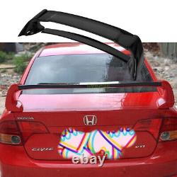 06-11 Gloss Blk Painted Rear Trunk Spoiler Wing JDM Mugen Style For Honda Civic