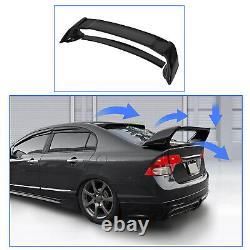 06-11 Gloss Blk Painted Rear Trunk Spoiler Wing JDM Mugen Style For Honda Civic