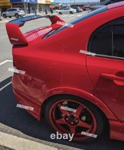 06-15 Honda Civic FD1 FD2 Acura CSX Mugen Style Spoiler Racing Red Black Center