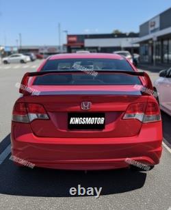06-15 Honda Civic FD1 FD2 Acura CSX Mugen Style Spoiler Racing Red Black Center
