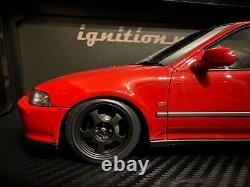 1/18 Ig3045 Honda Civic Eg6 Red Ignition Model Vtec Mugen Initial D Minicar