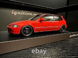 1/18 Ig3045 Honda Civic Eg6 Red Ignition Model Vtec Mugen Initial D Minicar