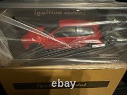 1/18 Ig3045 Honda Civic Eg6 Red Ignition Model Vtec Mugen Initial D Minicar