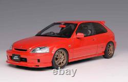 1/18 MOTORHELIX Honda CIVIC Type R EK9 MUGEN POWER Red Diecast Model Car
