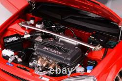 1/18 MOTORHELIX Honda CIVIC Type R EK9 MUGEN POWER Red Diecast Model Car