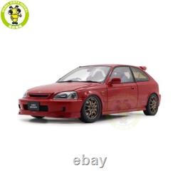 1/18 MOTORHELIX Honda CIVIC Type R EK9 MUGEN POWER Red Diecast Model Car