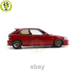 1/18 MOTORHELIX Honda CIVIC Type R EK9 MUGEN POWER Red Diecast Model Car
