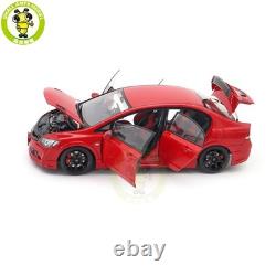 1/18 MOTORHELIX Honda CIVIC Type R FD2 MUGEN RR Milano Red Diecast Model Car