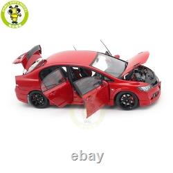 1/18 MOTORHELIX Honda CIVIC Type R FD2 MUGEN RR Milano Red Diecast Model Car