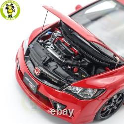 1/18 MOTORHELIX Honda CIVIC Type R FD2 MUGEN RR Milano Red Diecast Model Car