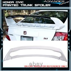 12-15 Honda Civic 4Dr Sedan Mugen ABS Trunk Spoiler Painted #NH578 Taffeta White