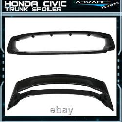 12-15 Honda Civic Mugen Style Trunk Spoiler Painted Crystal Black Pearl ABS