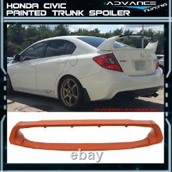 12-15 Honda Civic Sedan Mugen Trunk Spoiler OEM Painted YR612P Orange Fire Pearl