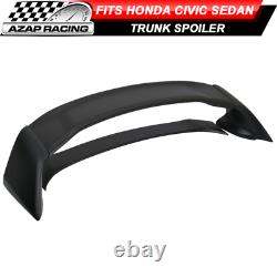 12-15 MUGEN Style Rear Trunk Spoiler Wing ABS Bodykit 4Pcs Fit Honda Civic 4Dr