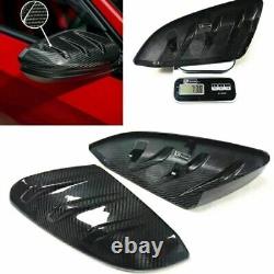 1Pair Replacement Dry Carbon Mirror Cover For Mugen Honda Civic Type-R FK8 16-21