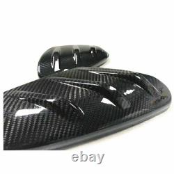 1Pair Replacement Dry Carbon Mirror Cover For Mugen Honda Civic Type-R FK8 16-21