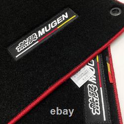 1Set For Honda 12-15 Civic SI FB6 4DR Floor Mat Carpets Black Nylon MUGEN EMBLEM