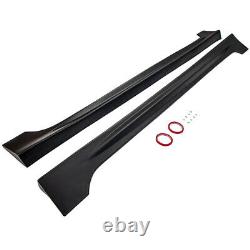 2 Pack Side Skirts Rr Style For Honda Civic 4dr Dx Ex Si 2006-11 Unpainted Black