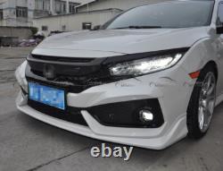 2PC Side Lip Splitters For Honda Civic Mugen Style FK7 Hatchback 17-19 FRP White