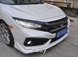 2PC Side Lip Splitters For Honda Civic Mugen Style FK7 Hatchback 17-19 FRP White