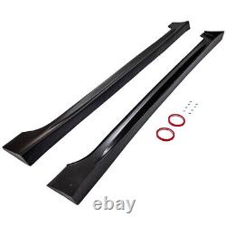 2x Rr Style Side Skirts For Honda Civic 4dr Dx Ex Si Sedan 2006-2011 Black