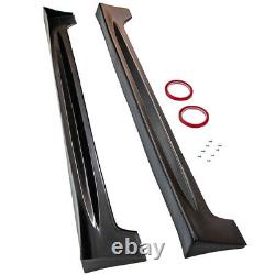 2x Side Skirts Mugen RR Style For Honda Civic 4 Door Sedan 2006 2007-2011 PP