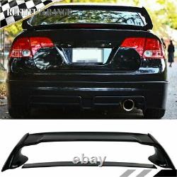 4Pcs Trunk Wing Spoiler Painted Mugen Style For 2006-2011 Honda Civic 4DR Sedan