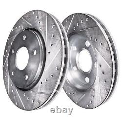 8pc Front Rear Drilled Brake Rotors and Brake Pads Kit for Honda Civic Acura CSX