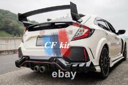 ABS Hatchback Rear Trunk Spoiler Wings For 2016-2020 Honda Civic Mugen FK8 FK7