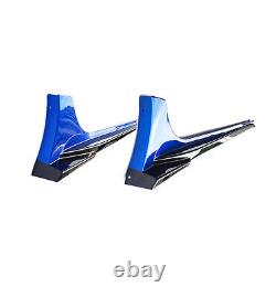 Aegean Blue Metallic Painted Mugen Side Skirt Kits For Honda Civic 2022 2023