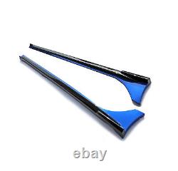 Aegean Blue Metallic Painted Mugen Side Skirt Kits For Honda Civic 2022 2023