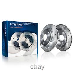 All (4) Front & Rear DRILLED & SLOTTED Brake Rotors for Honda Civic Acura CSX