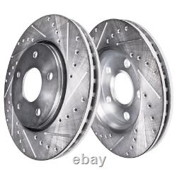 All (4) Front & Rear DRILLED & SLOTTED Brake Rotors for Honda Civic Acura CSX