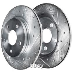 All (4) Front & Rear DRILLED & SLOTTED Brake Rotors for Honda Civic Acura CSX