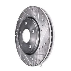 All (4) Front & Rear DRILLED & SLOTTED Brake Rotors for Honda Civic Acura CSX