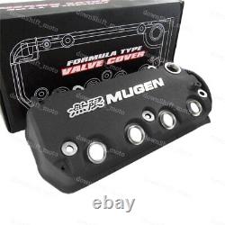 Black JDM MUGEN Type R Engine Valve Cover For 1992-1995 Honda Civic SOHC VTEC