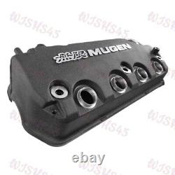 Black MUGEN Racing Rocker Engine Valve Cover + Oil Cap For Honda Civic VTEC SOHC