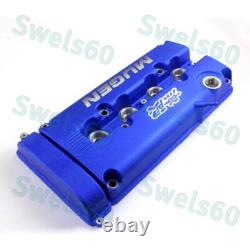 Blue MUGEN Style Engine Valve Cover With Oil Cap For 1999 2000 Honda CIVIC SI