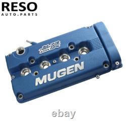 Blue Mugen Styl Racing Engine Valve Cover For Honda Civic B16 B17 B18 VTEC B18C