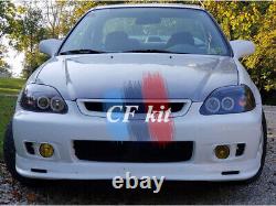 Carbon Fiber 99-00 For Honda Civic EK 2D 4D Mug Style Front Bumper Lip Spoiler