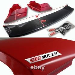 Carbon Fiber Factory RED Rear Spoiler Wing Mugen For 12-15 Honda Civic Sedan