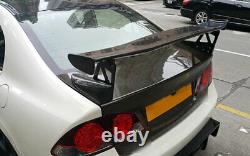 Carbon Fiber Mugen Rear Boot Spoiler Wing Flap For Honda Civic Type-R 2006-2011