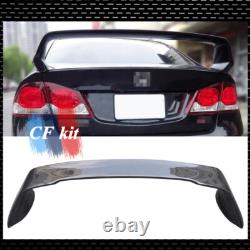 Carbon Fiber Rear Trunk Spoiler Wings For 2006-2011 Honda CIVIC Tr Mugen Style