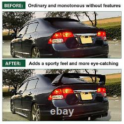 Carbon fit For 2006-11 Civic 4DR Sedan Painted Mugen Style RR Trunk Wing Spoiler